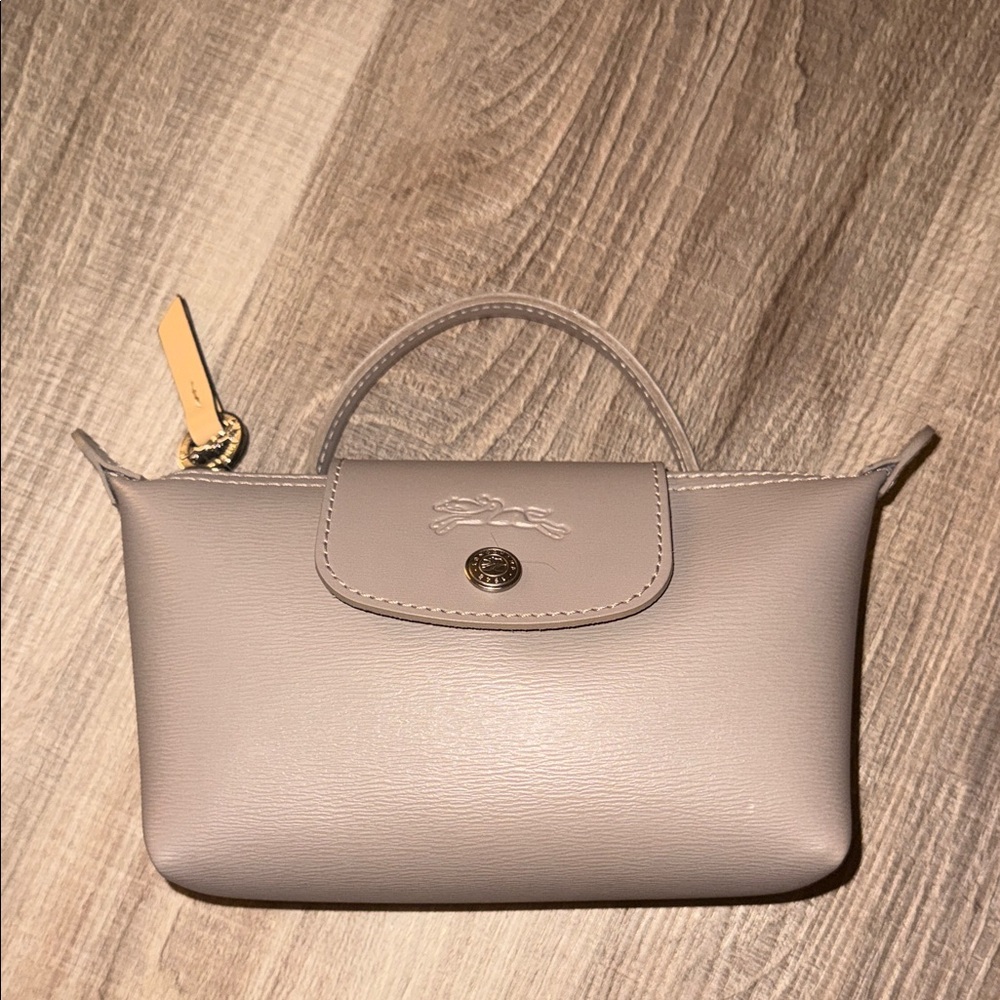 Longchamp Small Wristlet Clutch in Taupe